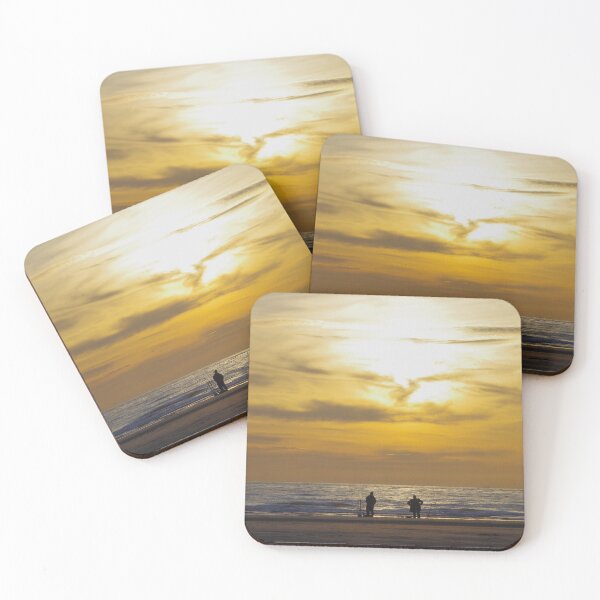 Item preview, Fishing as the Sun Sets on Hoylake Beach designed and sold by neonlightphoto.