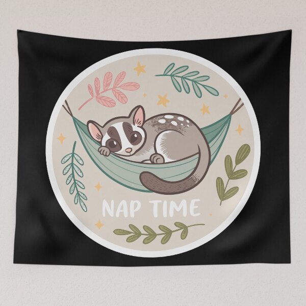 Item preview, Sleepy Sugar Glider  – Cute Nap Time Animal Illustration designed and sold by VividOrganica.