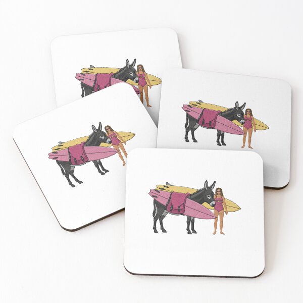Item preview, Surfer Girl and Her Donkey Caddy designed and sold by TeeARTHY.