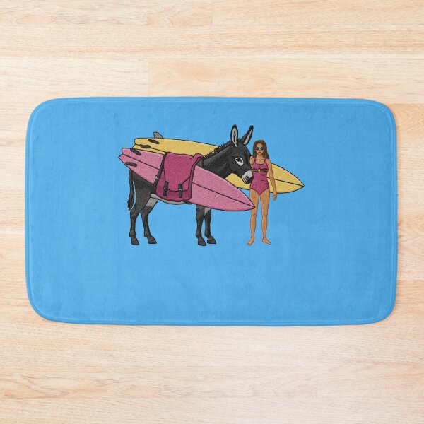 Item preview, Surfer Girl and Her Donkey Caddy designed and sold by TeeARTHY.