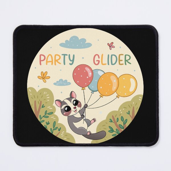 Item preview, Sugar Glider Party – Cute Cartoon Animal with Balloons designed and sold by VividOrganica.