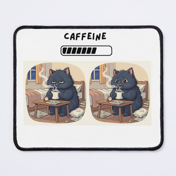 Item preview, Black cat caffeine loading designed and sold by TrisselShop.