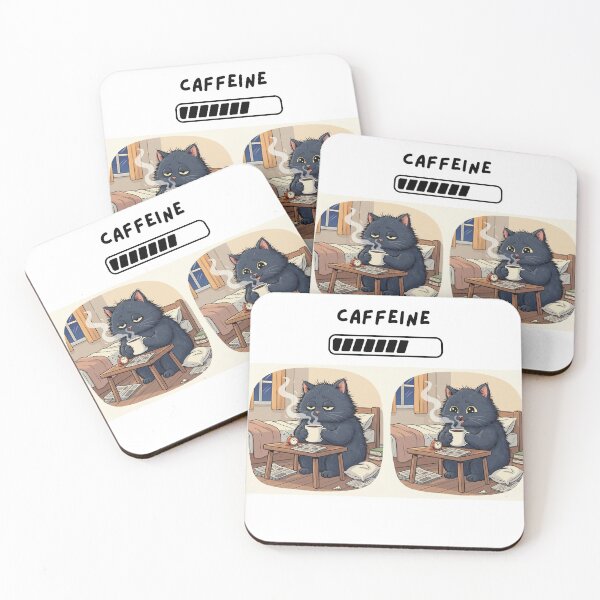 Item preview, Black cat caffeine loading designed and sold by TrisselShop.