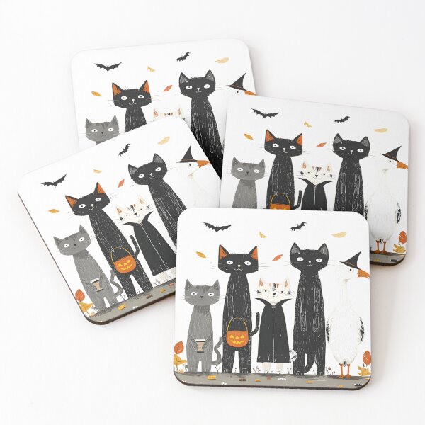 Item preview, Halloween Cats and Goose Funny Design designed and sold by STITCHDROID.