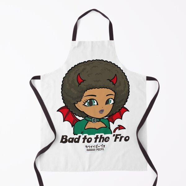 Item preview, Halloween Devil Girl Design – Cute Afro Hairstyle Anime Art “Bad to the ’Fro” designed and sold by P-L-Sardines.