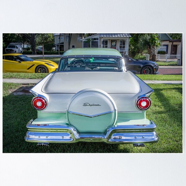1957 Green & White Ford Fairlane Skyliner Convertible X135