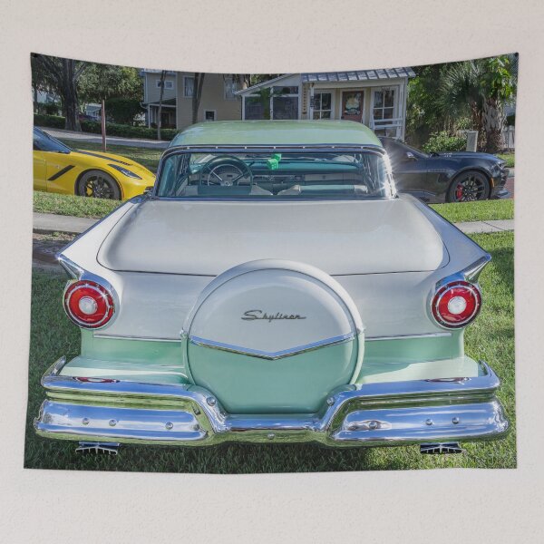 Item preview, 1957 Green & White Ford Fairlane Skyliner Convertible X135 designed and sold by RichFrancoCars.