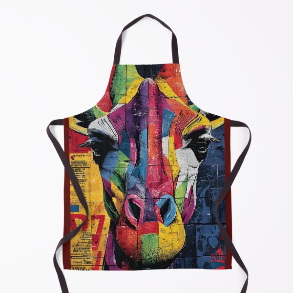 Item preview, Dynamic Giraffe Spirit - Bright Geometric Wildlife Artwork with Modern Flair designed and sold by OlfactoART Studio.