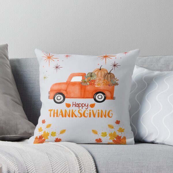 Item preview, Happy Thanksgiving Autumn Truck with Pumpkins & Fall Leaves designed and sold by alkareem-ca.