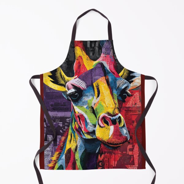 Item preview, Pop Art Giraffe Power - Vibrant Wildlife Portrait with Bold Colors and Dynamic Textures designed and sold by OlfactoART Studio.