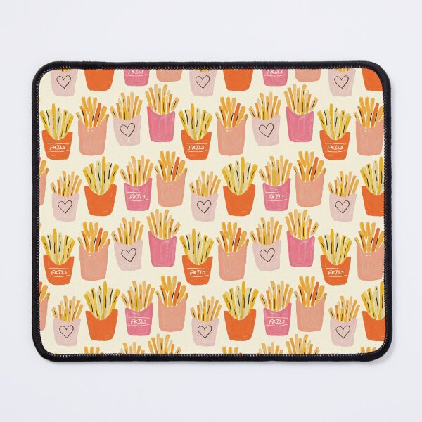 Item preview, French Fries Pattern – Hand-Drawn Fast Food Illustration in Warm Pinks & Oranges designed and sold by HotFluff.
