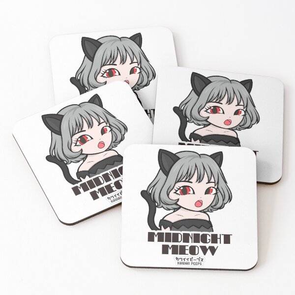 Item preview, Halloween Black Cat Girl Midnight Meow Kawaii Design – Cute Cat Costume Art designed and sold by P-L-Sardines.
