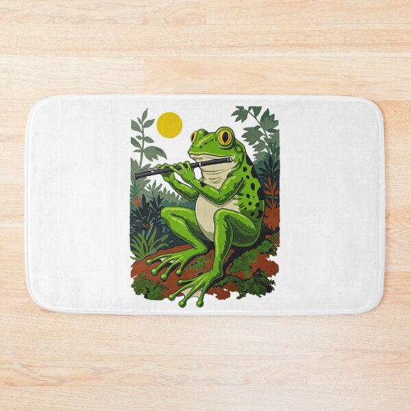 Item preview, Whimsical Frog Playing Flute designed and sold by TeeARTHY.