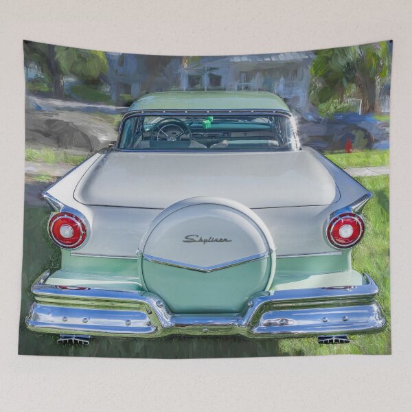 Item preview, 1957 Green & White Ford Fairlane Skyliner Convertible X138 designed and sold by RichFrancoCars.