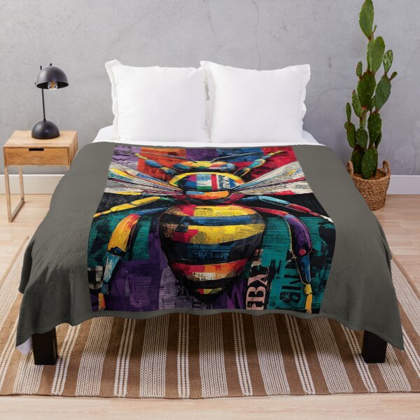 Item preview, Save the Bee Spirit - Colorful Wildlife Artwork with Textured Wings and Energy designed and sold by OlfactoART Studio.