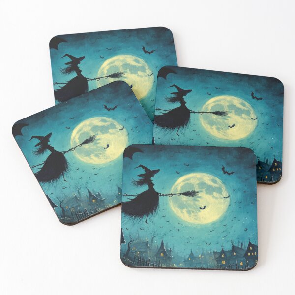 Item preview, Witch Moon and Bats  designed and sold by ZipperDragon88.