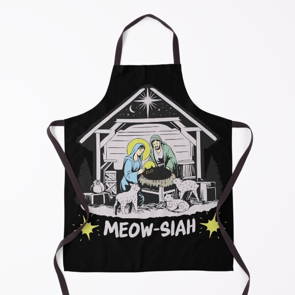 Artikelvorschau, MEOW-SIAH Messias Schwarze Katze als Jesuskind | Lustiges Weihnachten Vintage Retro entworfen und verkauft von RR-Arts.
