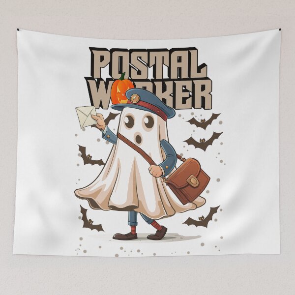 Item preview, Postal Worker Halloween Ghost – Spooky Mail Delivery designed and sold by ArtsyExplorer.