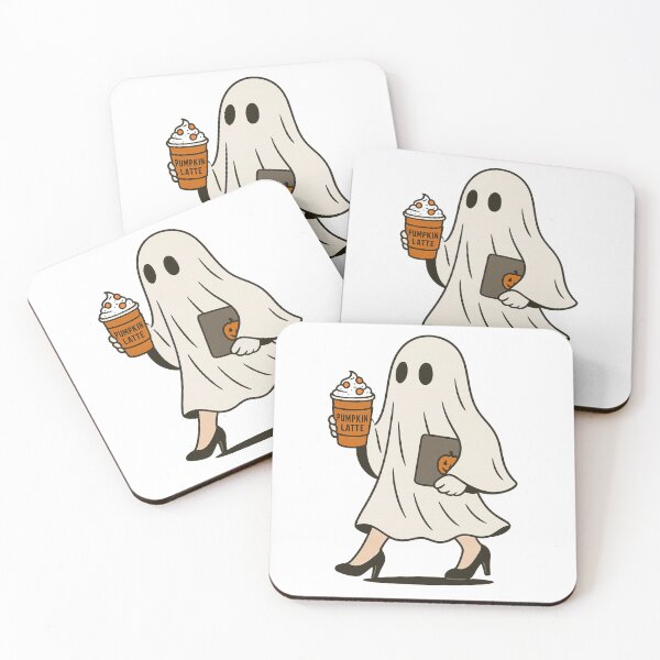 Item preview, Pumpkin Latte Ghost – Funny Cute Halloween Coffee Lover Design designed and sold by CanvasFox.