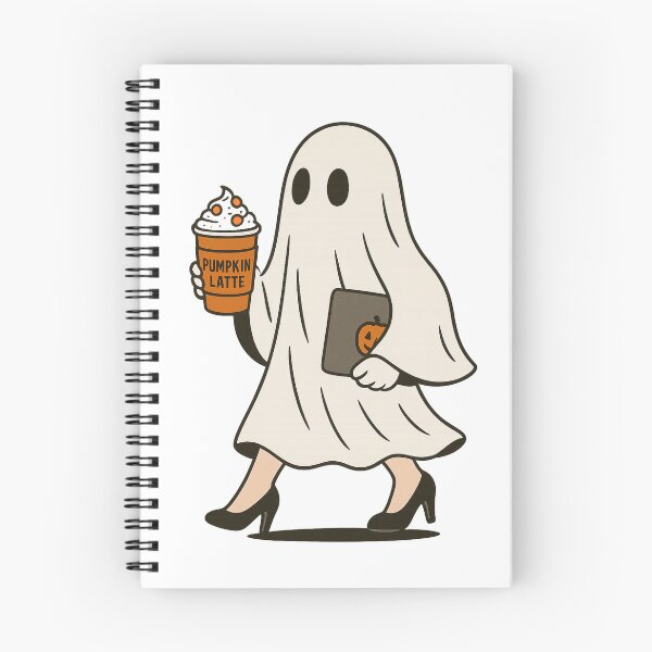 Item preview, Pumpkin Latte Ghost – Funny Cute Halloween Coffee Lover Design designed and sold by CanvasFox.