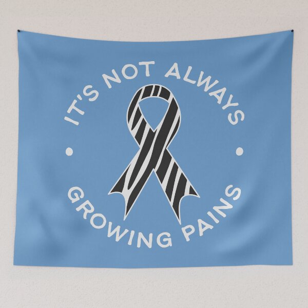 Item preview, It’s Not Always Growing Pains – EDS Awareness Zebra Ribbon designed and sold by Designs by Jesabee.
