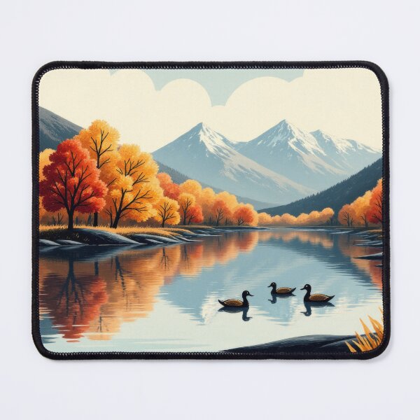 Item preview, Autumn ducks in lake designed and sold by ZipperDragon88.