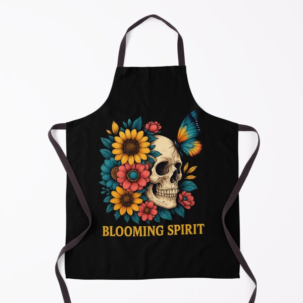 Item preview, Blooming Spirit – Skull with Flowers and Butterfly Tattoo Art designed and sold by ALITOPRINCE.