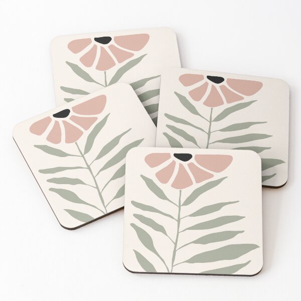 Artikelvorschau, Boho Botanical in Blush Pink und Salbeigrün, Abstrakte Blumenmarktkunst, Floral entworfen und verkauft von ArticraftShop.