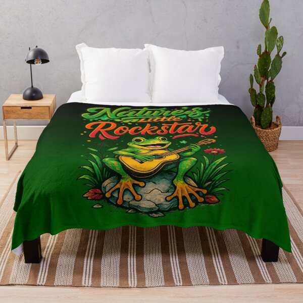 Item preview, Nature's Little Rockstar | Graphic Crewneck Bullfrog designed and sold by skkyfaithArtz.