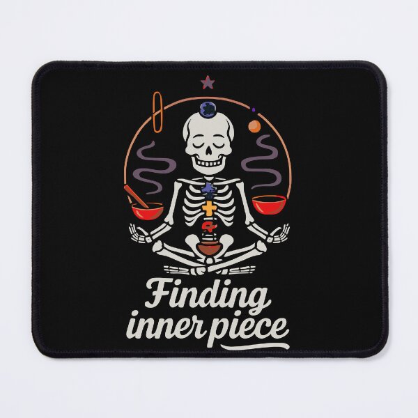 Item preview, Finding Inner Piece Meditation Skeleton designed and sold by SpeakingPrint2.