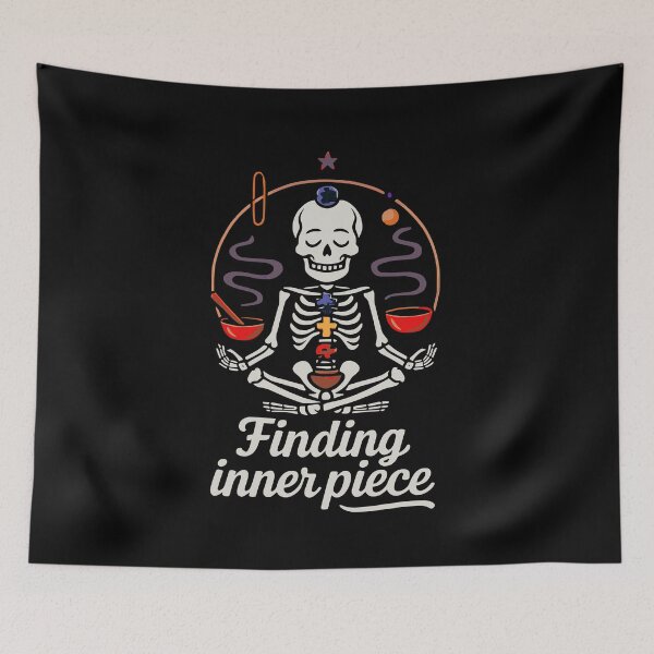Item preview,  Finding Inner Piece Meditation Skeleton designed and sold by SpeakingPrint2.