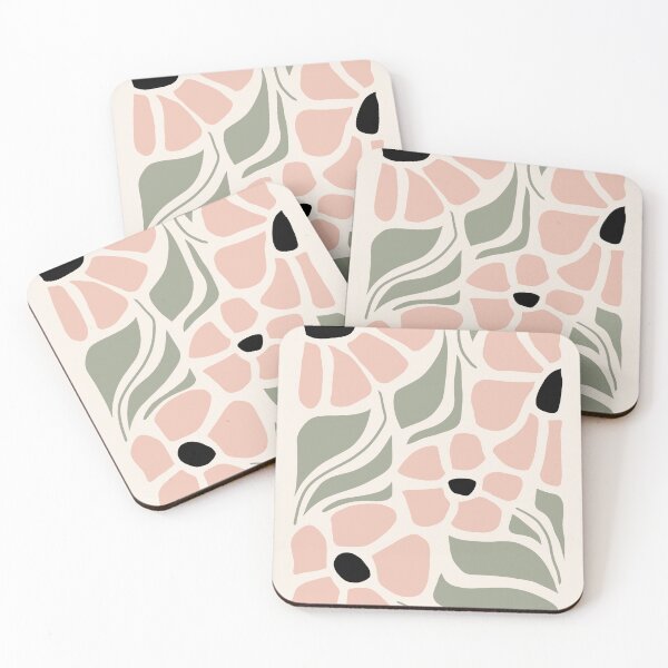 Artikelvorschau, Boho Botanical in Blush Pink und Salbeigrün, Abstrakte Blumenmarktkunst, Floral entworfen und verkauft von ArticraftShop.