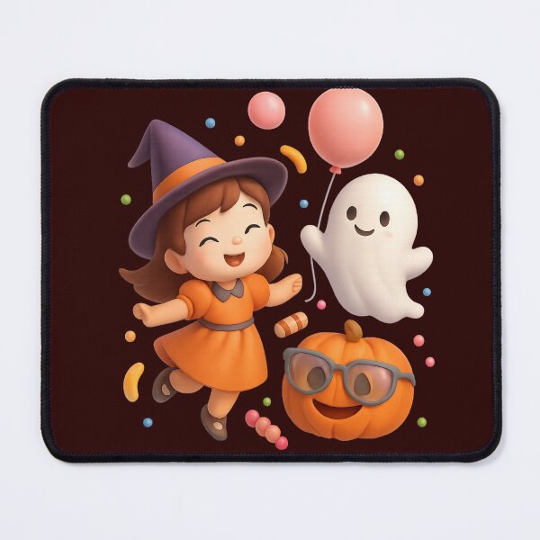 Item preview, Joyful Halloween: Ghost, Girl & Cool Pumpkin  Halloween Joyeux : Fantôme, Fille & Citrouille Cool   designed and sold by Drawingshirts.