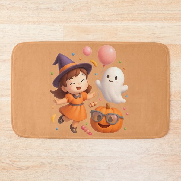 Item preview, Joyful Halloween: Ghost, Girl & Cool Pumpkin  Halloween Joyeux : Fantôme, Fille & Citrouille Cool   designed and sold by Drawingshirts.