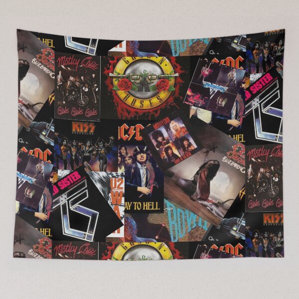 Item preview, 80s rock bands collage designed and sold by amy greaves.