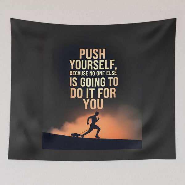 Item preview, Push Yourself – Mental Grit Fitness Tee | Strength Workout Mindset Motivation Shirt designed and sold by MillionaireGenZ ⭐⭐⭐⭐⭐ (5.0).