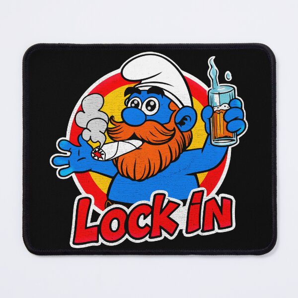 Item preview, Lock In Funny Party Gnome T-Shirt - Stoner Gnome Smoking Joint Holding Beer Meme Tee designed and sold by Rockwelder.