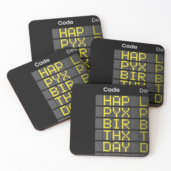 Item preview, Happy Birthday Flight Codes – Airport Departure Board Design designed and sold by Rodney's Marketplace.