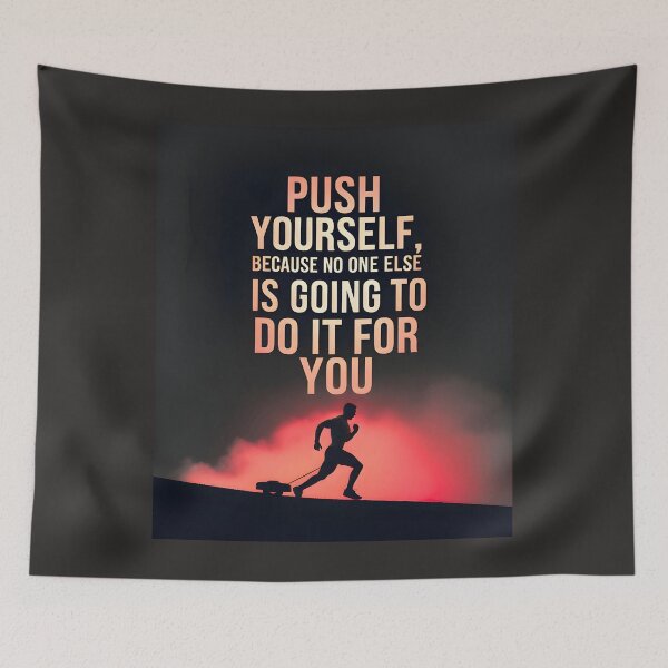 Item preview, Push Yourself – Morning Muscle Strength Workout Tee | Morning Motivation for Gym-Goers designed and sold by MillionaireGenZ ⭐⭐⭐⭐⭐ (5.0).