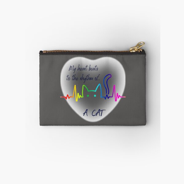 Item preview, My heart beats to the rhythm of... a CAT! For cat lovers! designed and sold by YvkafromPoland.