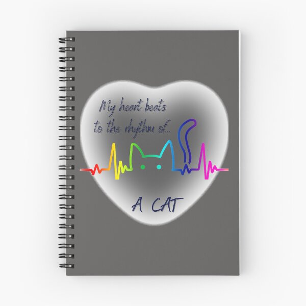 Item preview, My heart beats to the rhythm of... a CAT! For cat lovers! designed and sold by YvkafromPoland.