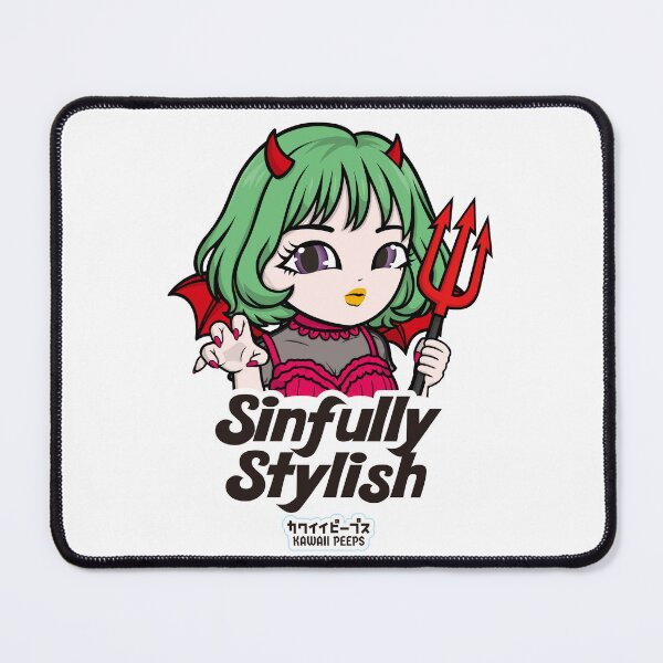 Item preview, Halloween Devil Girl Sinfully Stylish Kawaii Anime Design – Cute Demon Costume with Trident designed and sold by P-L-Sardines.