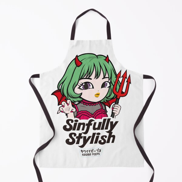 Item preview, Halloween Devil Girl Sinfully Stylish Kawaii Anime Design – Cute Demon Costume with Trident designed and sold by P-L-Sardines.