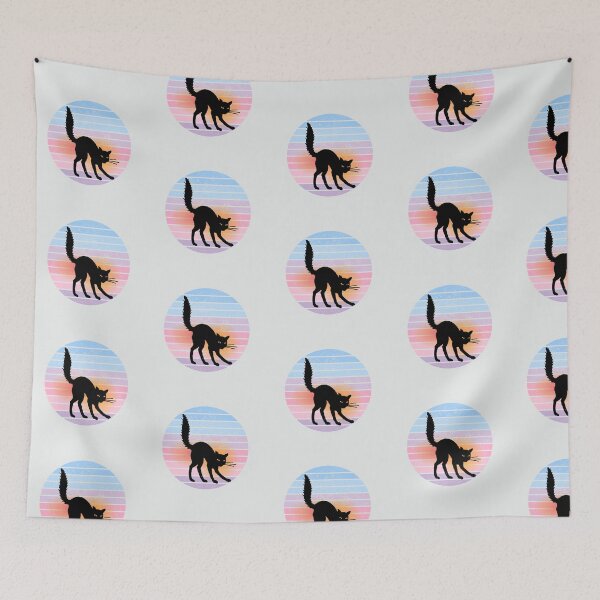Item preview, Retro Black Cat Halloween designed and sold by KittenAndCo.