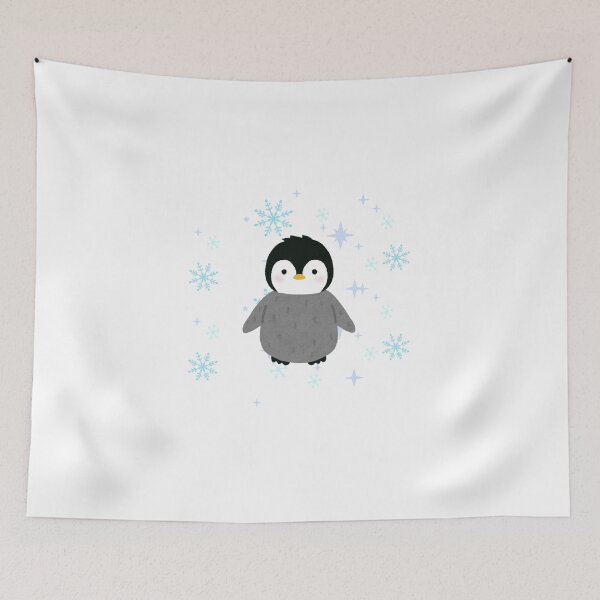 Item preview, Cute Penguin with Snowflakes – Winter Kawaii Design designed and sold by AnfalAl-Sabti.