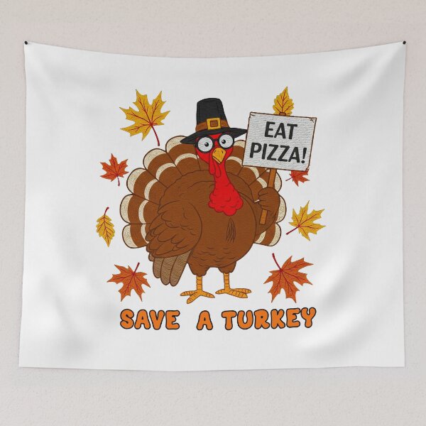 Item preview, Save A Turkey Eat Pizza Thanksgiving designed and sold by TeeARTHY.