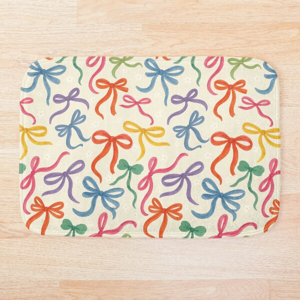 Item preview, Colorful Watercolor Bows – Whimsical Ribbon Pattern on Soft Cream designed and sold by HotFluff.