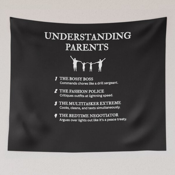Item preview, Life with Parents – Hilarious Parenting Humor – Black designed and sold by PsyFlow35.
