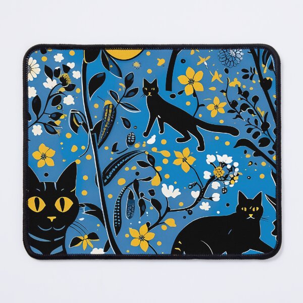 Item preview, Moonlit Garden Cats designed and sold by Iconell.