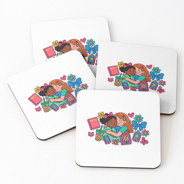 Item preview, Back to school maximalist design featuring diverse girls, flowers, and school supplies, AI Generated designed and sold by dvoevnore.